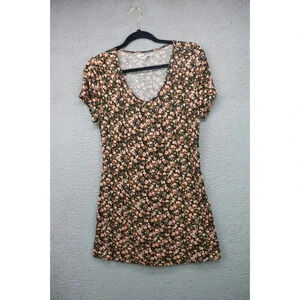 Jolt Faux Button Down Floral Dress-Size Large